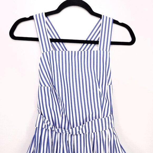 Mark D Sikes Stripped Midi Dress With Open Back Womens Size 2 Pockets - Picture 15 of 16